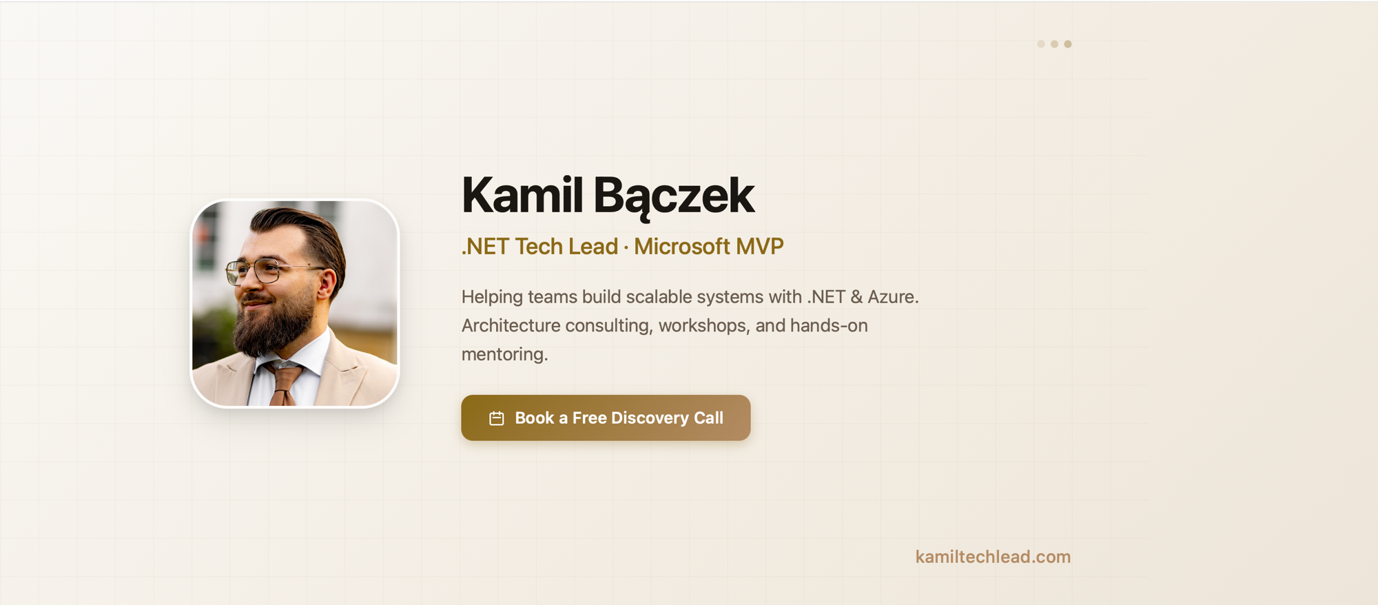 Kamil Bączek | .NET Tech Lead & Software Architect